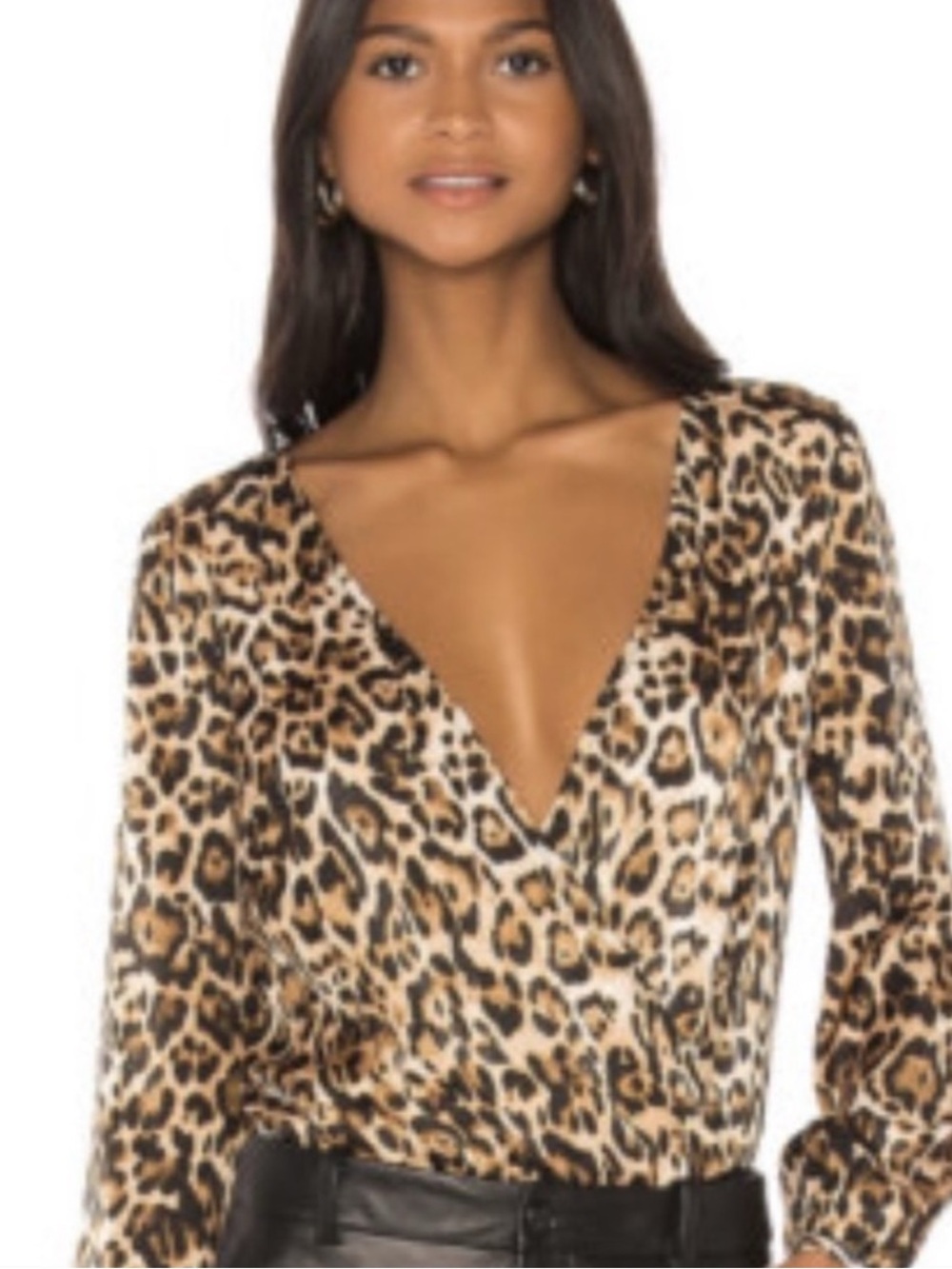NWT BB Dakota Silky Leopard Print Bodysuit